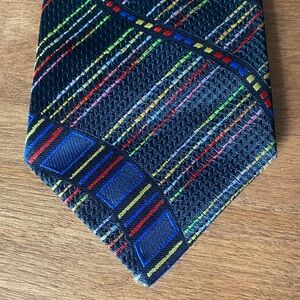 Simon Chang Multicolour Lines Abstract rainbow PRIDE Canada Tie